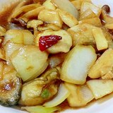本格中華，玉ねぎと牡蠣のテンメンジャン炒め
